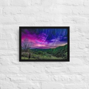 "Perry's Hill Lookout Aurora Star Trails" by Punk Dad Stills - (12" x 18")
