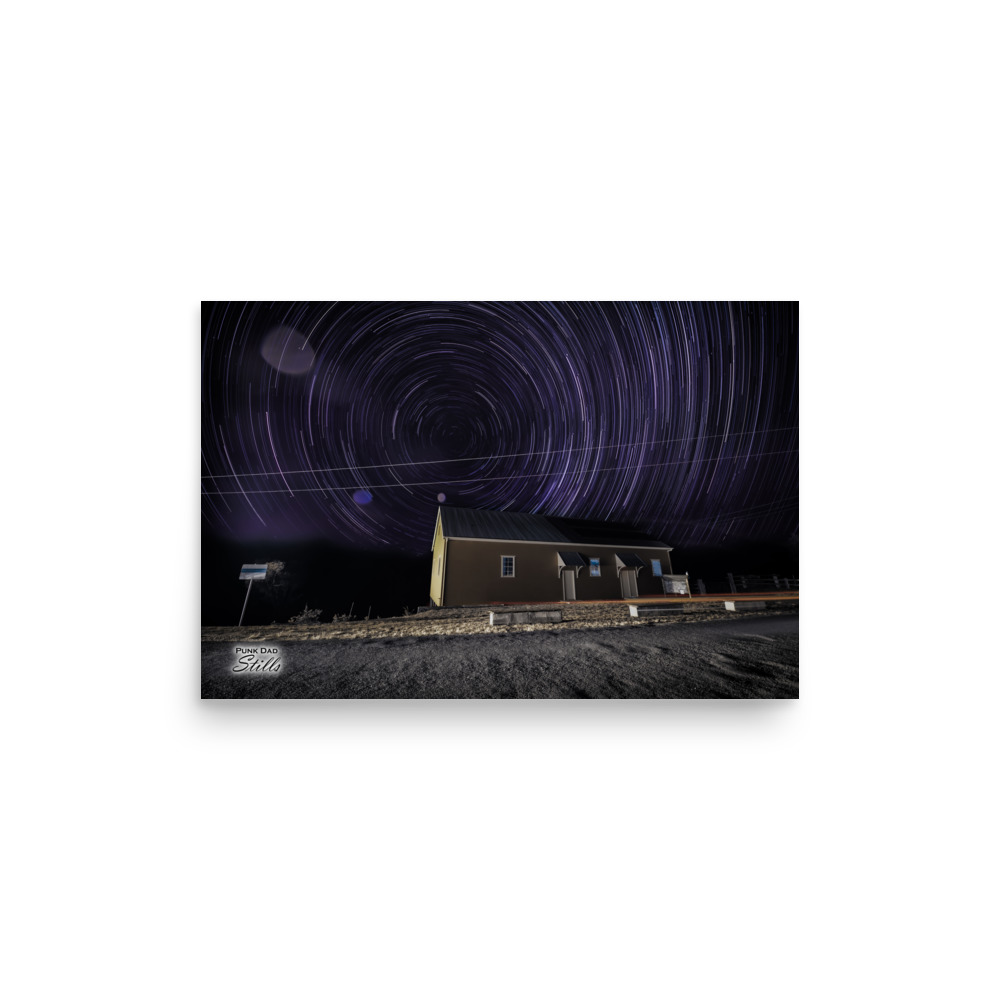"Argents Hill Hall Star Trails" - Poster by Punk Dad Stills - Image 2