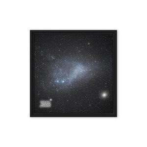 "Small Magellanic Cloud (SMC in True Colour)" - Framed Canvas by Punk Dad Stills
